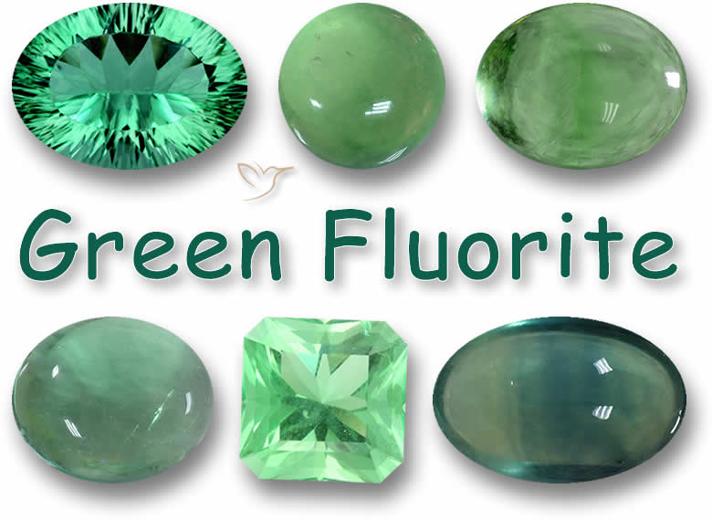 Piedras preciosas de fluorita verde