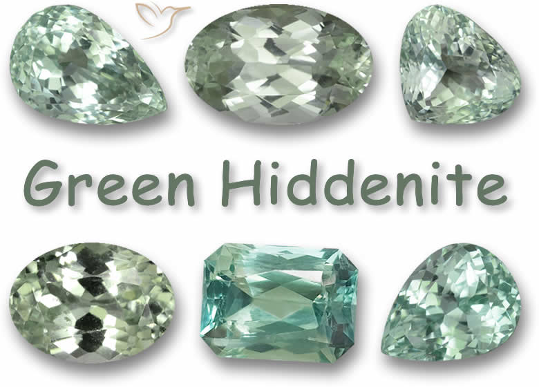 Piedras preciosas de Hiddenita verde