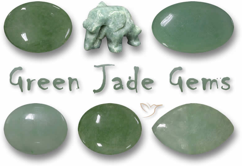 Piedras preciosas de jade verde