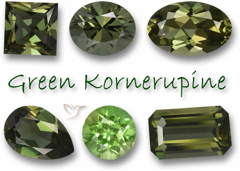 Piedras preciosas de kornerupina verde