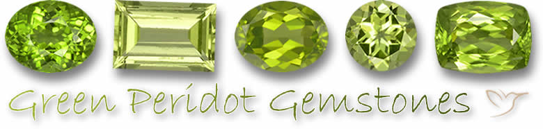 Piedras preciosas de peridoto verde