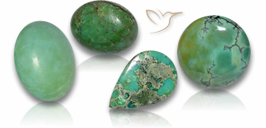 Piedras preciosas de turquesa verde