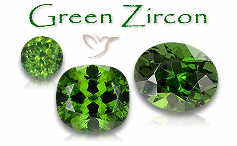 Piedras preciosas de circón verde