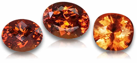 Piedras preciosas de granate grosularia