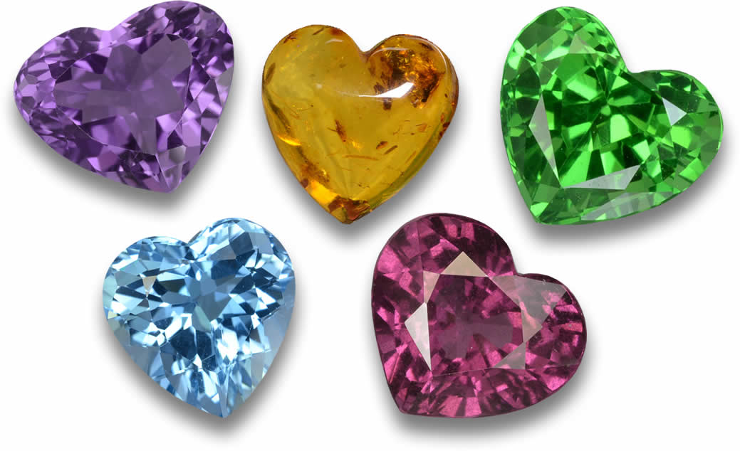 Venta de gemas en forma de corazón