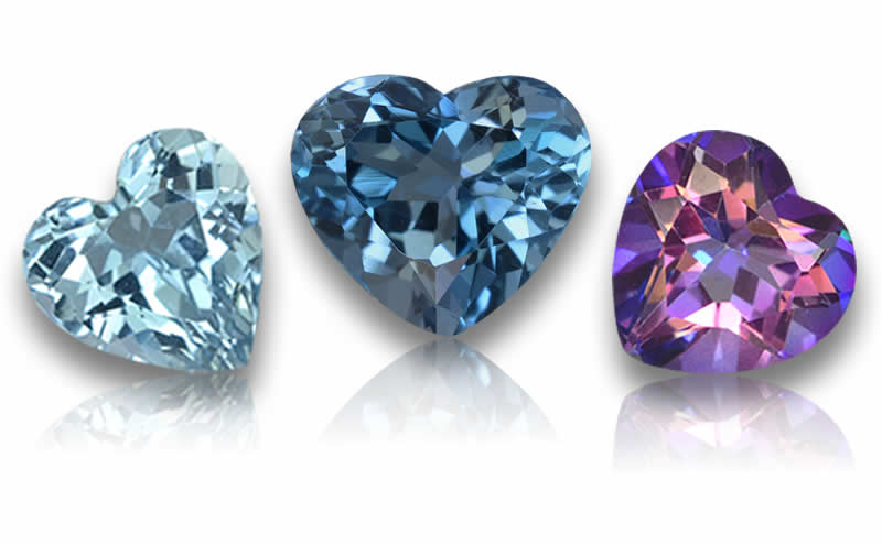 Heart Shaped Topaz: Buy Blue, Pink, White and Mystic Topaz, Wholesale Heart Shaped Topaz