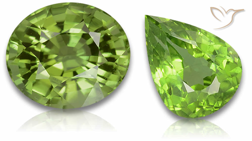 Piedras preciosas naturales de peridoto