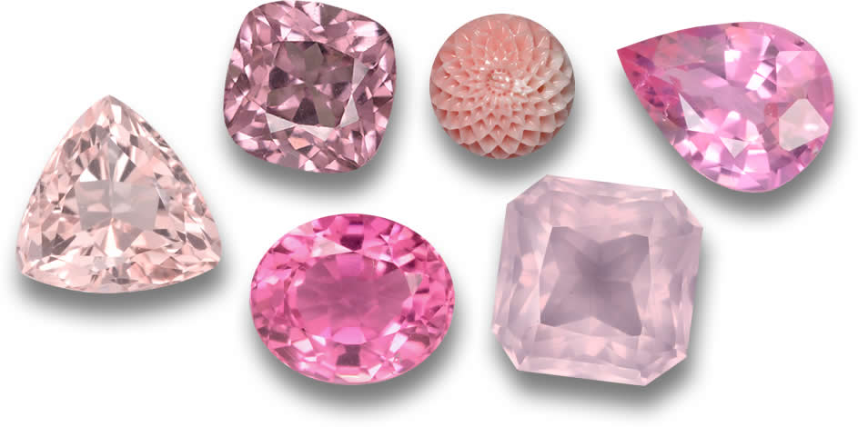 Piedras preciosas de color rosa intenso a la venta