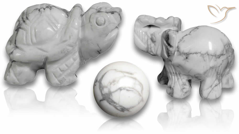Tallas y piedras de howlita