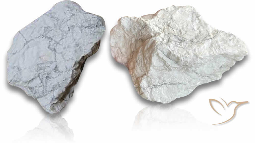 Piedra en bruto howlita blanca