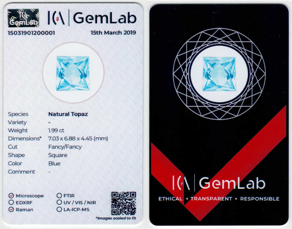 Breve informe de identificación de ICA GemLab