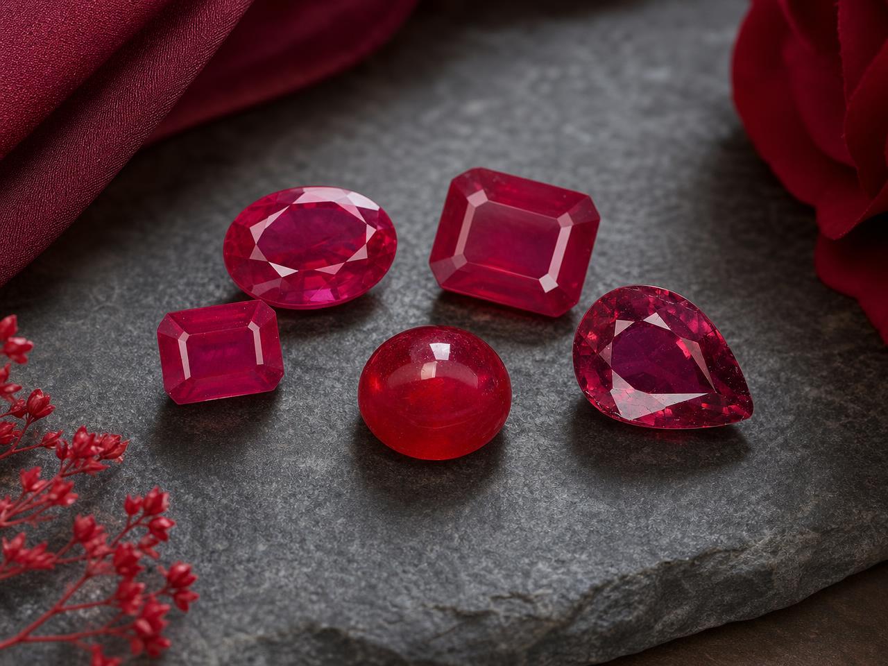 Rubíes sueltos para joyería de piedra natal de julio