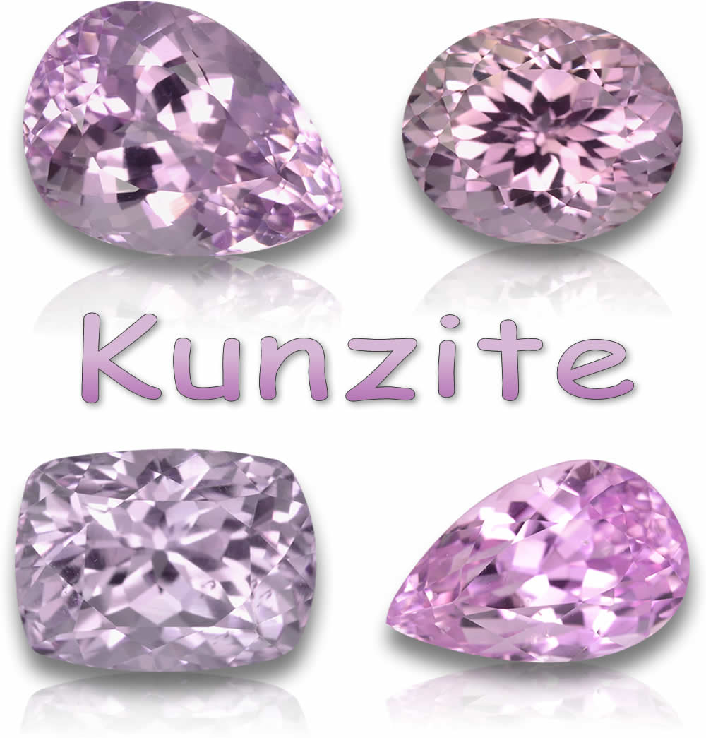 Piedras preciosas naturales de kunzita