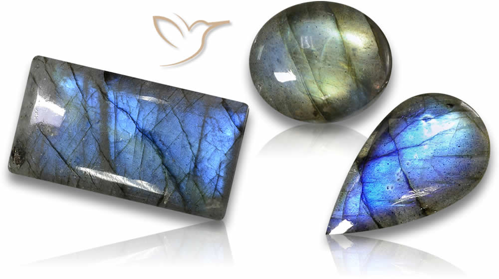 Piedras preciosas de cabujón de labradorita
