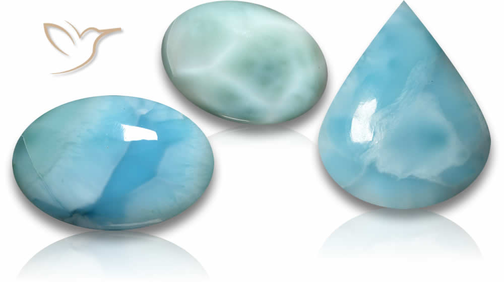 Piedras preciosas de pectolita/larimar