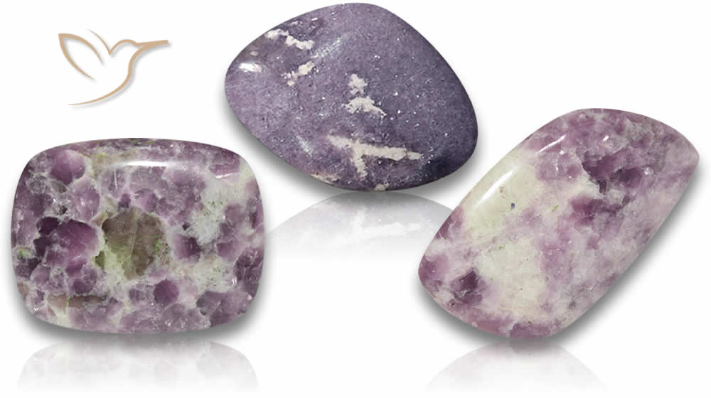 Piedras preciosas de lepidolita