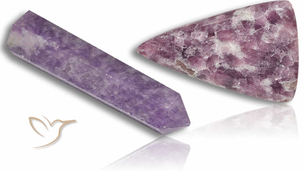 Piedras preciosas de lepidolita