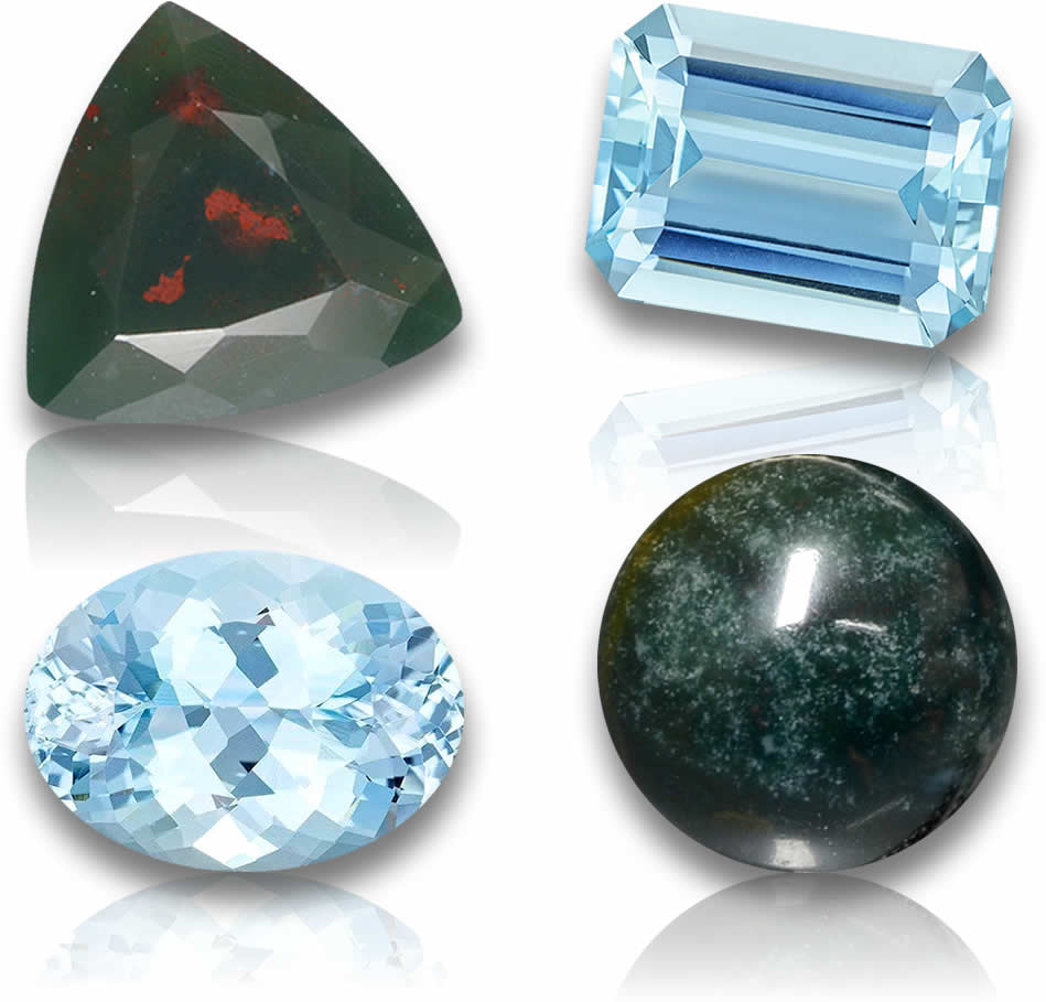 Piedras natales de marzo: aguamarina y piedra de sangre