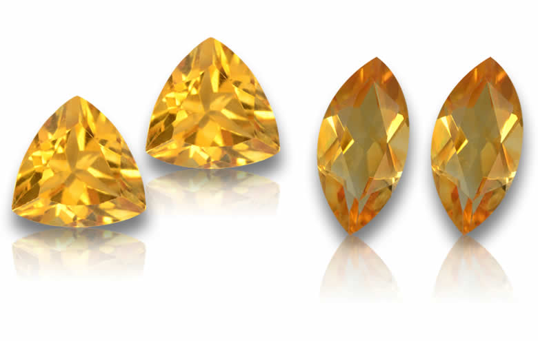 Pares de citrinos a juego para pendientes y joyas personalizadas