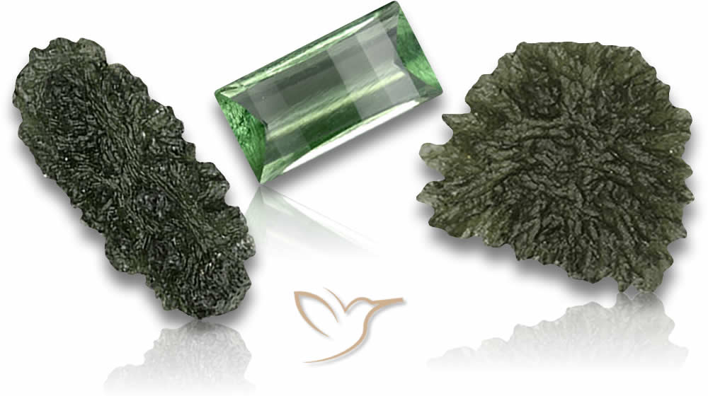 Piedras preciosas de moldavita