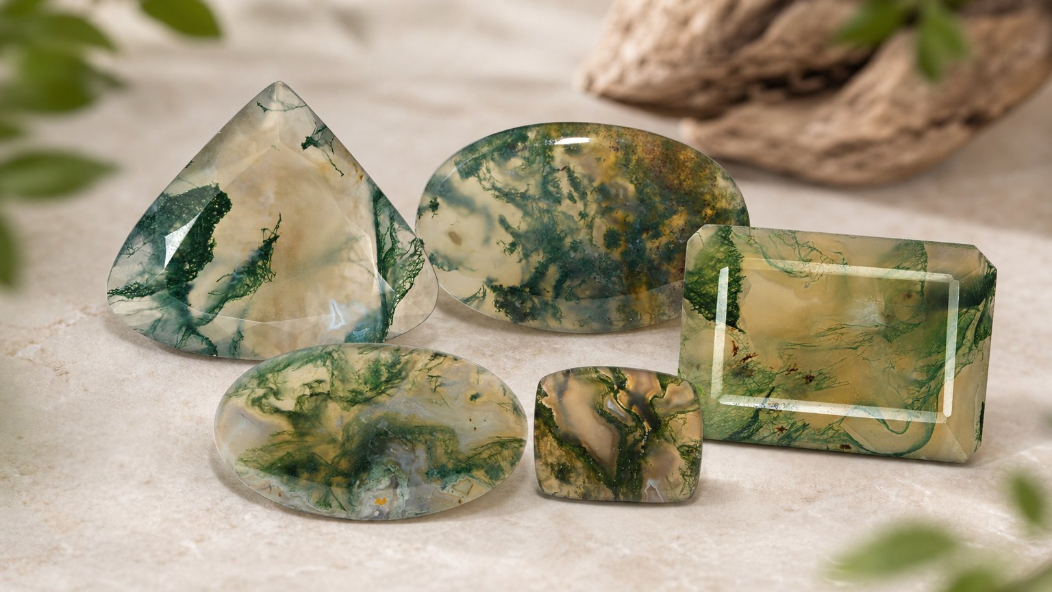 Gemas de ágata musgosa natural: guía de compra