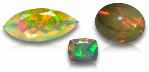 Piedras preciosas de ópalo