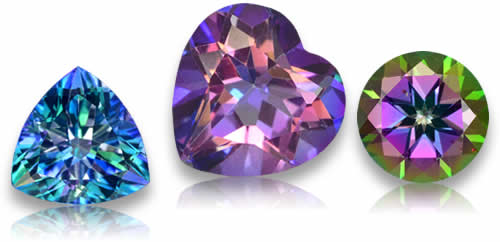 Piedras preciosas de topacio místico