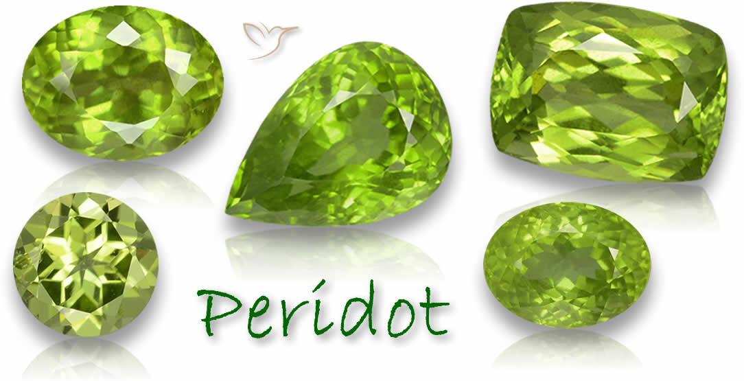 Piedras preciosas naturales de peridoto