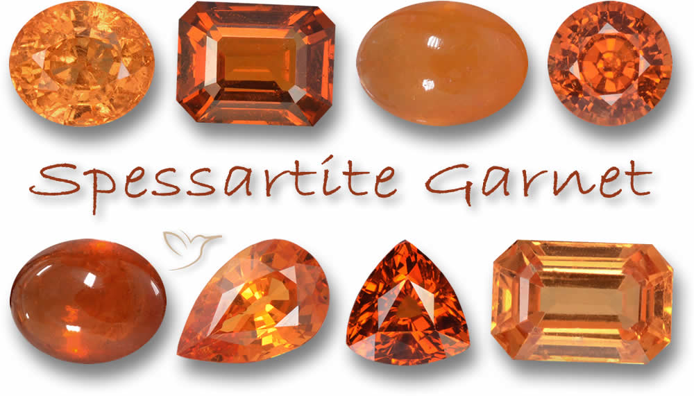 Granate espesartita natural