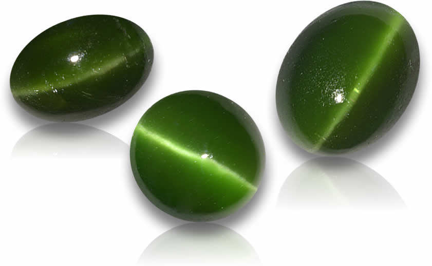 Piedras preciosas de augita ojo de gato
