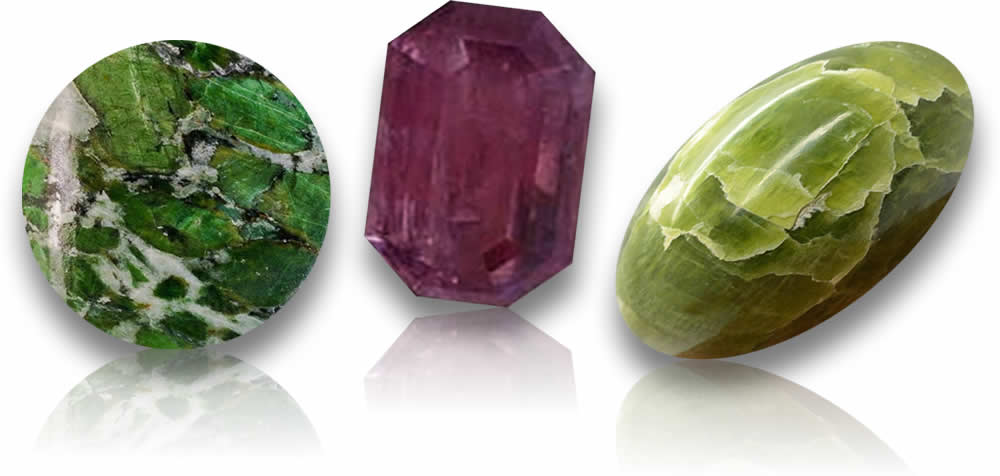 Piedras preciosas de tremolita