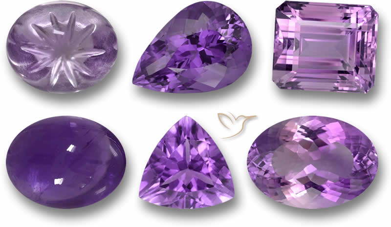 Piedras preciosas de amatista sueltas