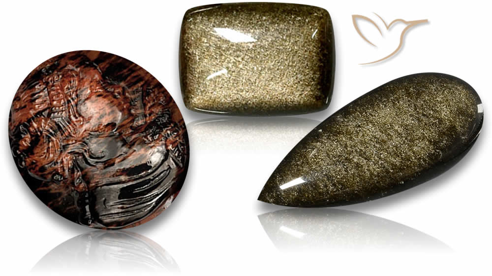Piedras preciosas de obsidiana