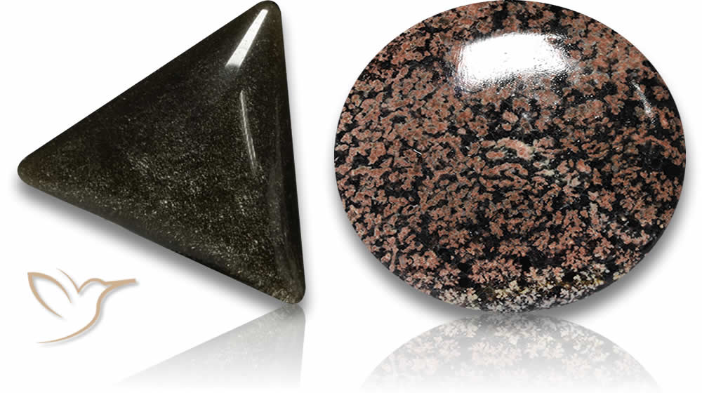 Piedras preciosas de obsidiana