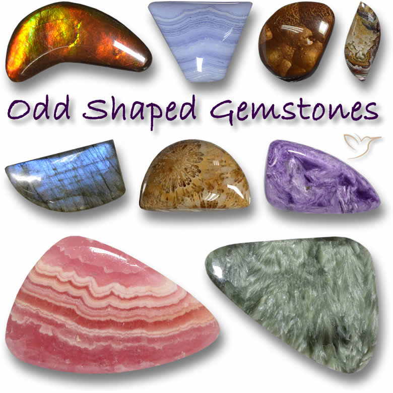 Piedras preciosas de formas extrañas