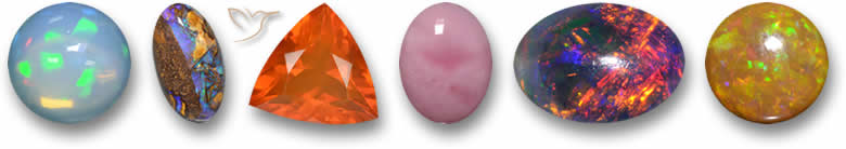 Piedras preciosas de ópalo