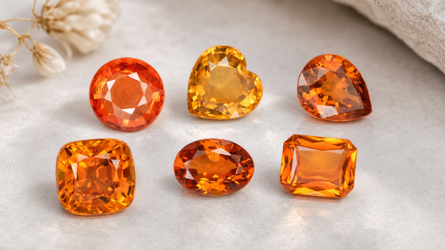 Gemas de zafiro naranja natural: guía de compra
