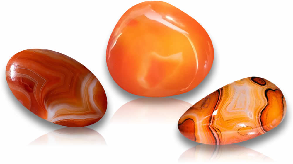 Piedras preciosas de sardónix naranja