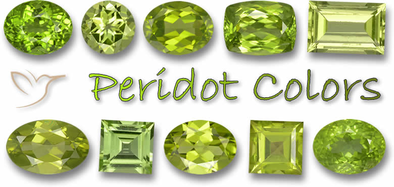 Gama de colores de peridoto