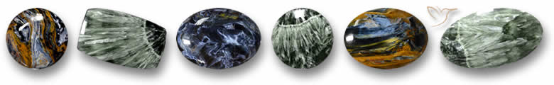 Piedras preciosas de pietersita y serafinita