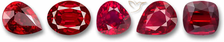 Rubíes rojos sangre de paloma