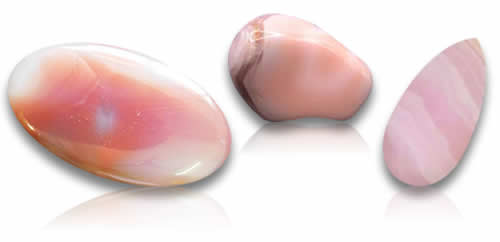 Piedras preciosas naturales de ágata rosa
