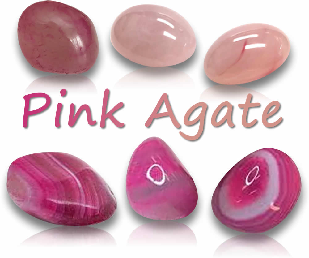 Piedras preciosas de ágata rosa natural