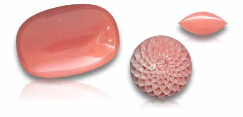 Piedras preciosas de coral rosa natural