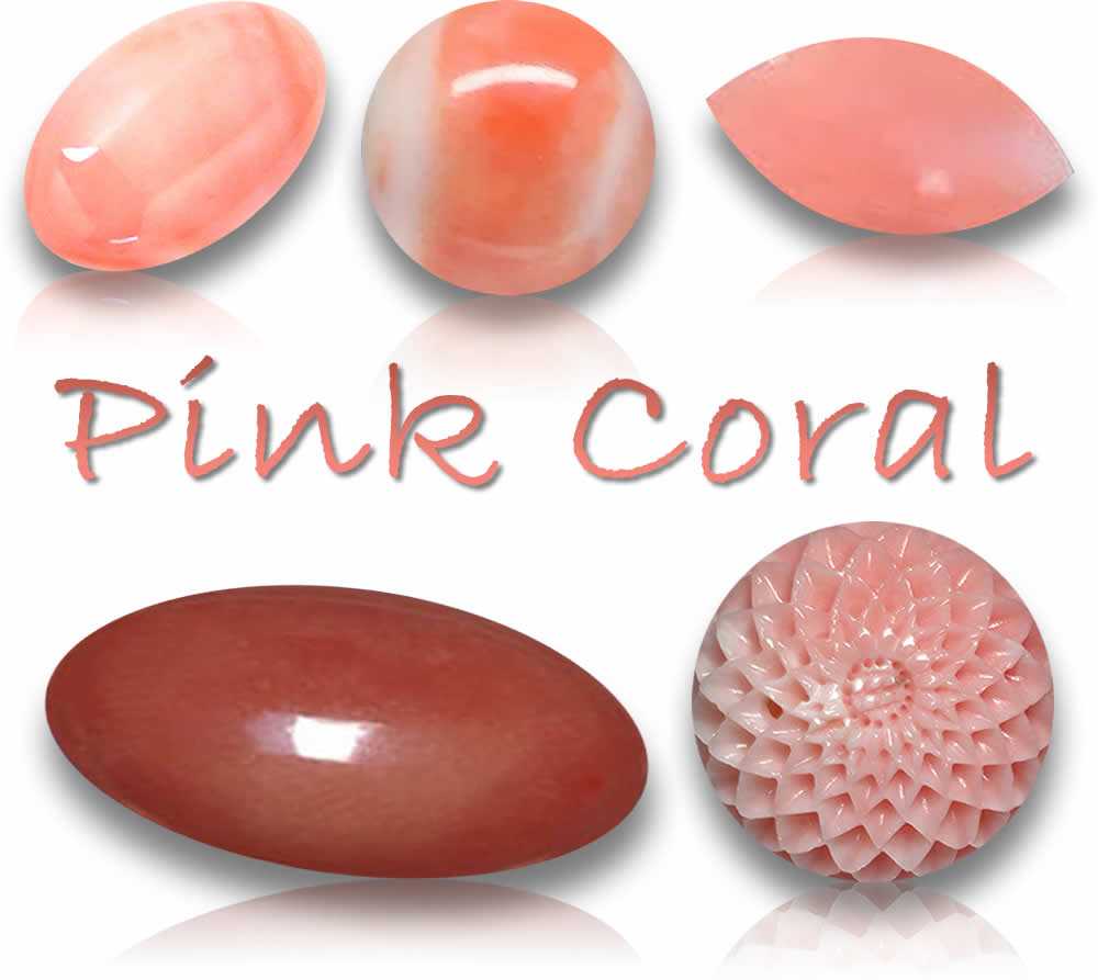 Piedras preciosas de coral rosa natural