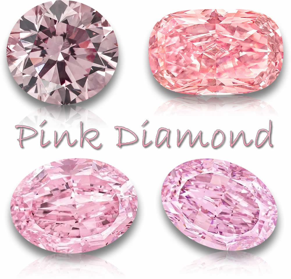 Piedras preciosas de diamantes rosas naturales