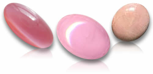 Piedras preciosas naturales de piedra lunar rosa