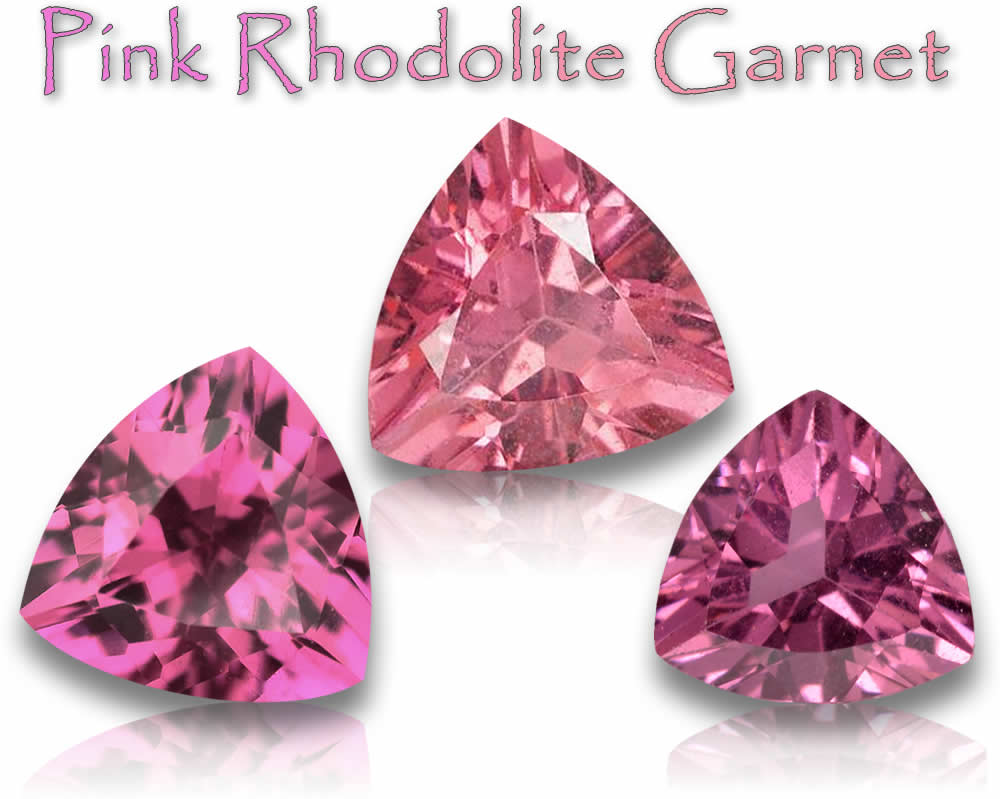 Piedras preciosas de granate rodolita rosa natural