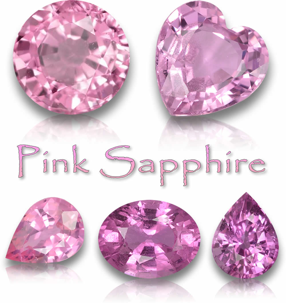 Piedras preciosas de zafiro rosa natural