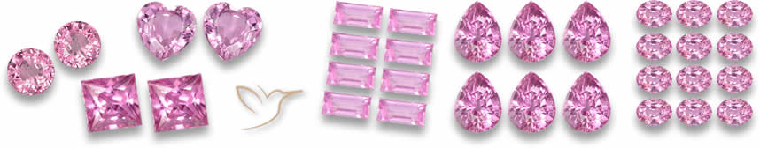 Zafiro rosa - Piedras laterales